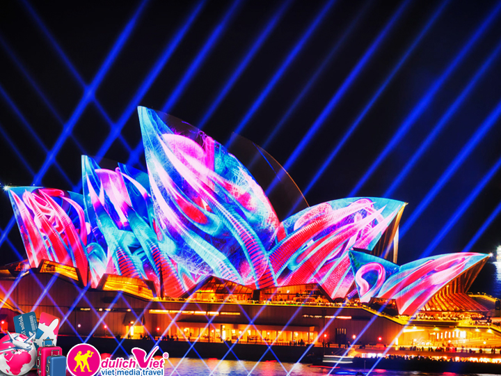 Du lịch Úc lễ hội ánh sáng Vivid Sydney từ Sài Gòn giá tốt 2025